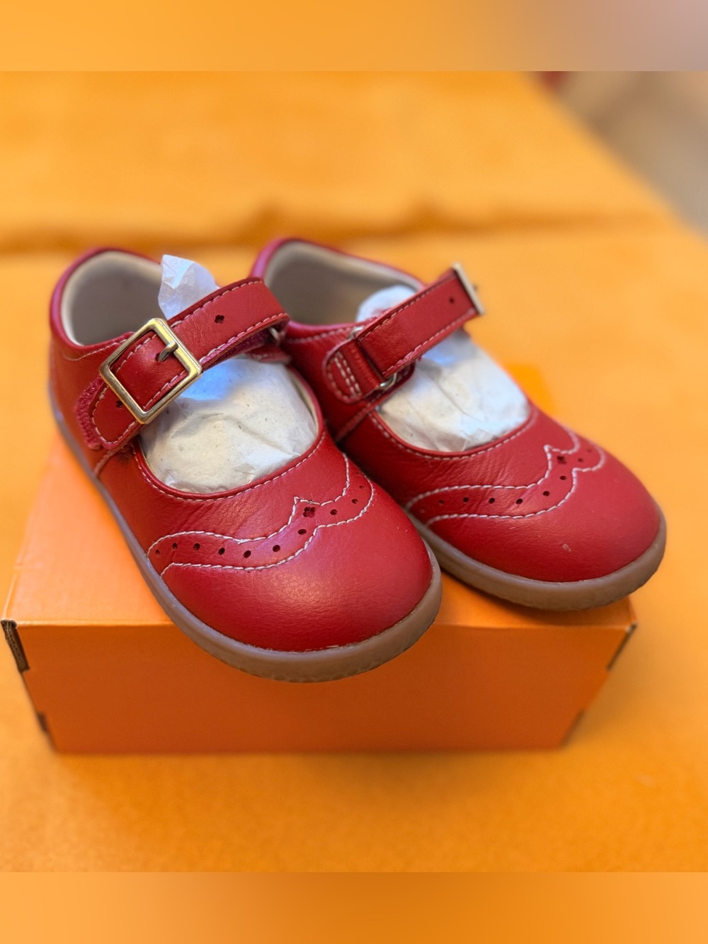 Livie & Luca Libra Red Leather Mary Jane.